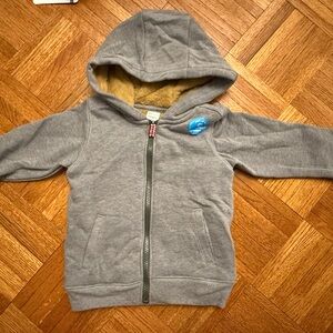 Carter's Gray Full-Zip, Fleece-lined Hoodie Size 2T